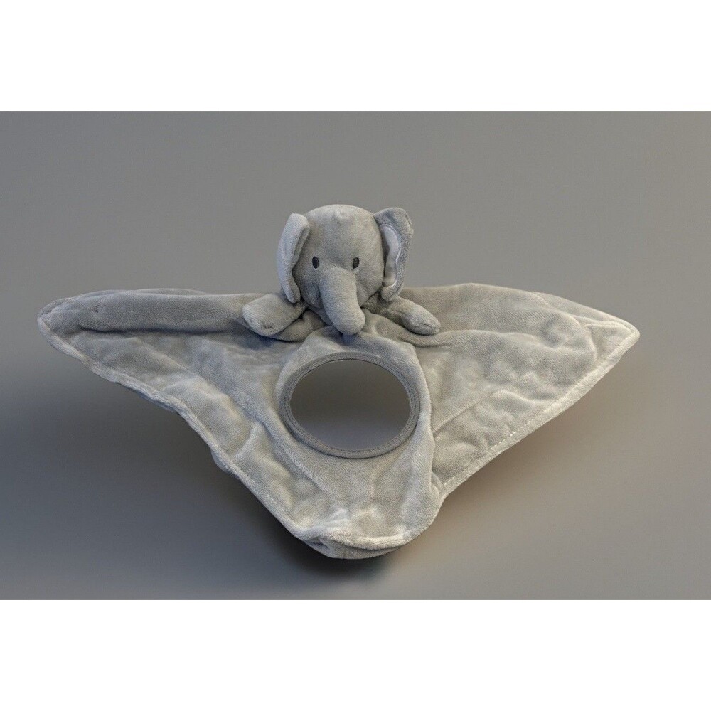Modern Baby Gray Elephant Lovie Lovey Security Blanket Stuffy